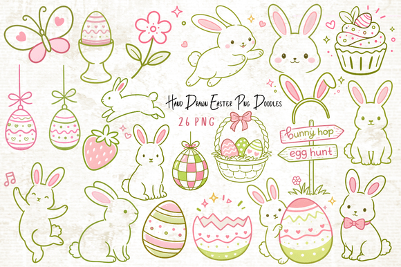Download Hand Drawn Easter PNG Doodles - Png Collection
