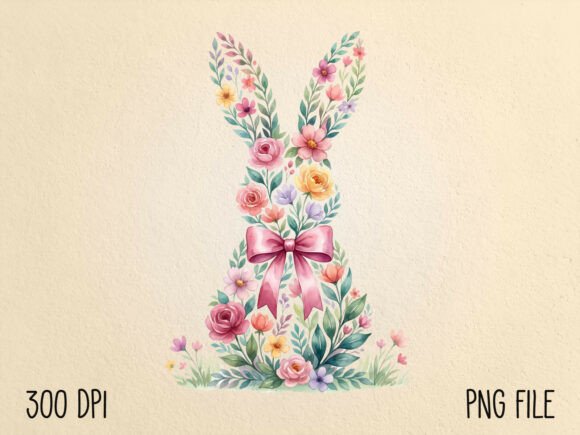 Download Floral Easter Bunny Sublimation PNG - Easter bunny sublimation Collection