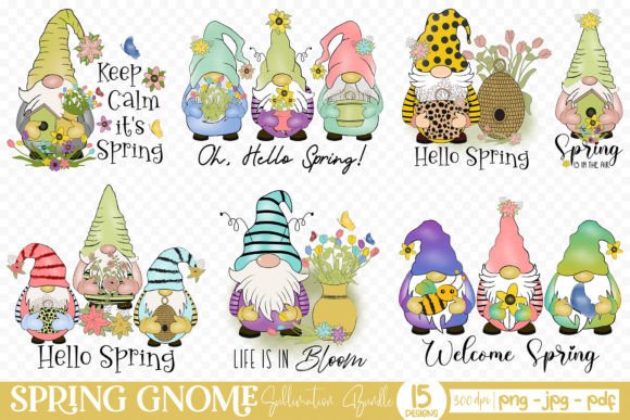 Download Spring Gnome PNG Sublimation Bundle - Png Collection