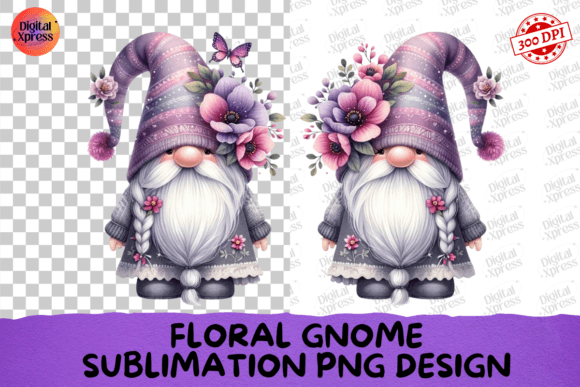 Download Floral Gnome Sublimation PNG Design - Png Collection